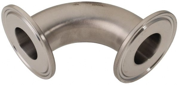 VNE EG2C-6L1.0 Sanitary Stainless Steel Pipe 90 ° Elbow, 1", Clamp Connection 