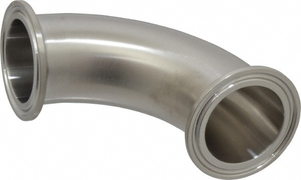 VNE EG2C-6L1.5 Sanitary Stainless Steel Pipe 90 ° Elbow, 1-1/2", Clamp Connection Image