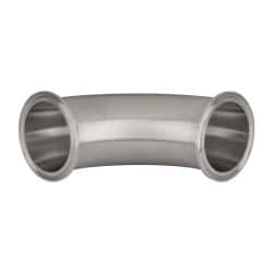 VNE EG2C-6L2.5 Sanitary Stainless Steel Pipe 90 ° Elbow, 2-1/2", Clamp Connection 