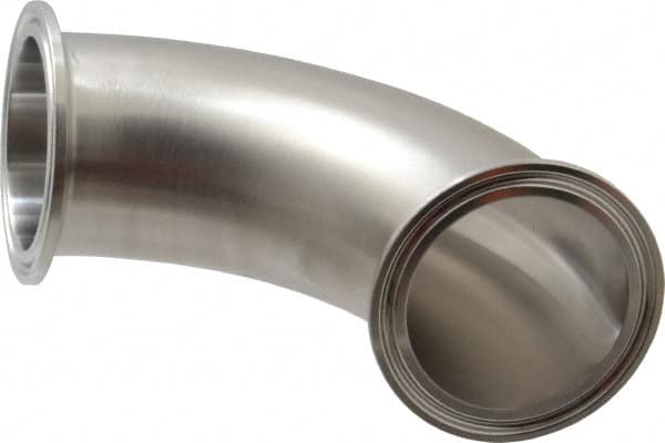 VNE EG2C2.0 Sanitary Stainless Steel Pipe 90 ° Elbow, 2", Clamp Connection 