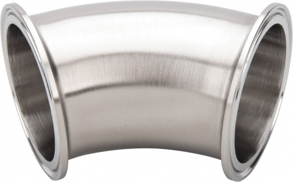 VNE EG2K2.5 Sanitary Stainless Steel Pipe 45 ° Elbow, 2-1/2", Clamp Connection Image