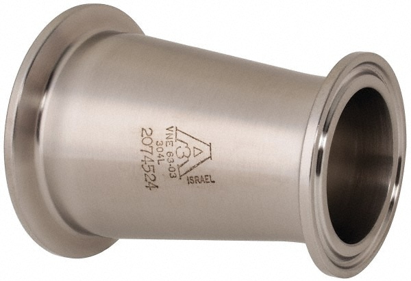 VNE EG31CC2.0X1.5 Sanitary Stainless Steel Pipe Concentric Reducer: 2 x 1-1/2", Clamp Connection Image