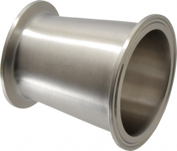 VNE EG31CC2.5X2.0 Sanitary Stainless Steel Pipe Concentric Reducer: 2-1/2 x 2", Clamp Connection Image