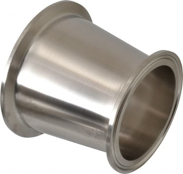 VNE EG31CC3.0X2.5 Sanitary Stainless Steel Pipe Concentric Reducer: 3 x 2-1/2", Clamp Connection 