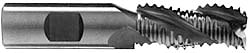 Square End Mill: 3/4'' Dia, 1-5/8'' LOC, 3/4'' Shank Dia, 3-7/8'' OAL, 3 Flutes, High Speed Steel
