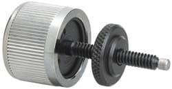 No. 10-24 Inch, Steel Thread, Knurled Head, No Shoulder, Swivel Pad Thumb Screw