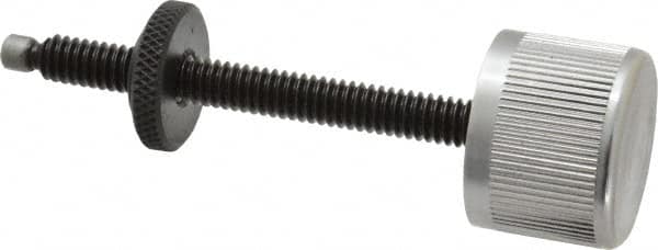1/4-20 Inch, Steel Thread, Knurled Head, No Shoulder, Swivel Pad Thumb Screw