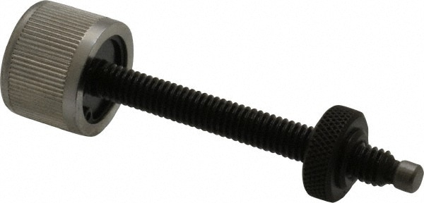 5/16-18 Inch, Steel Thread, Knurled Head, No Shoulder, Swivel Pad Thumb Screw