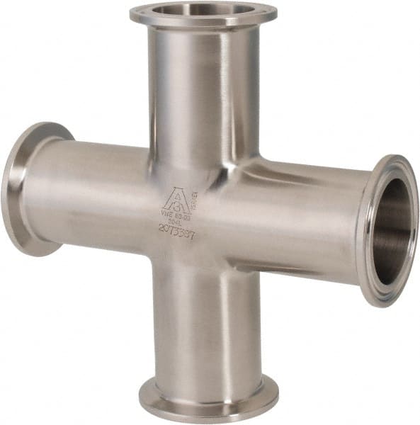 VNE EG91.5 Sanitary Stainless Steel Pipe Cross: 1-1/2", Clamp Connection 