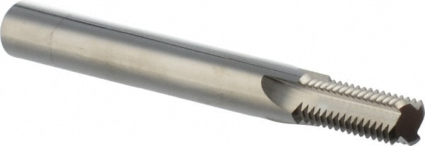 Scientific Cutting Tools TM345-19BSPP Straight Flute Thread Mill: 1/4-19 & 3/8-19, External & Internal, 4 Flutes, 3/8" Shank Dia, Solid Carbide Image