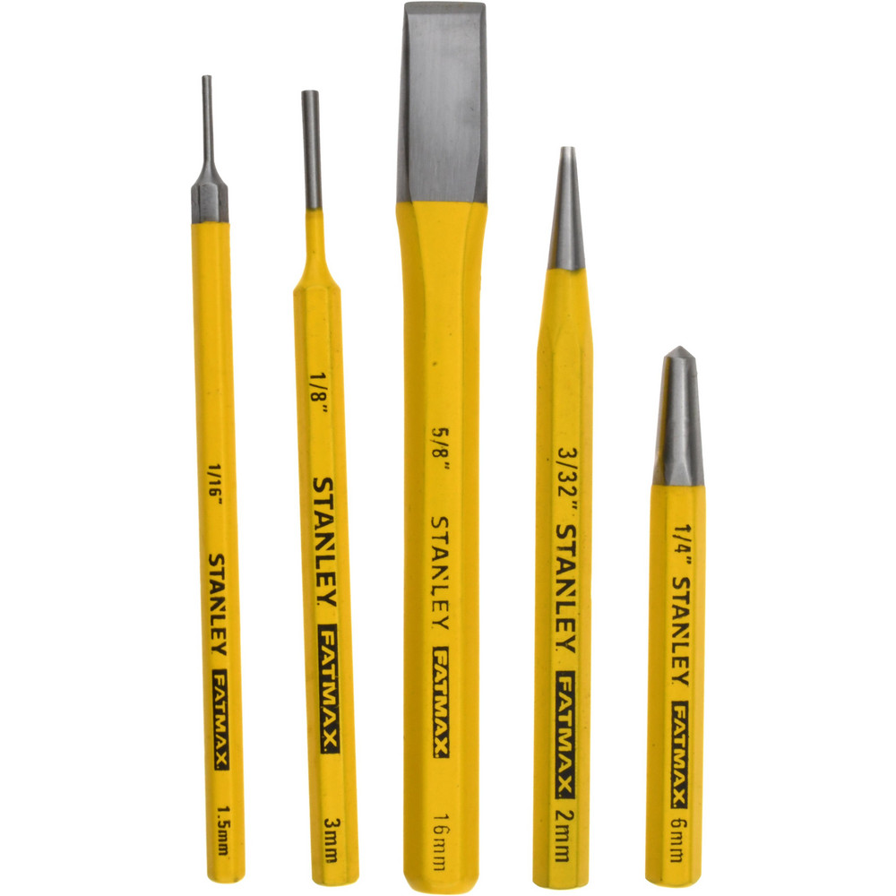 Stanley - Punch & Chisel Set: 12 Pc, 3/8 - 5/8