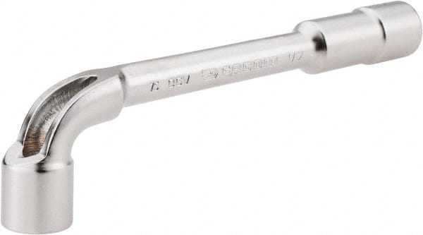 Facom 1/2, 6 Point, Satin Chrome Coated, 90 ° Offset Socket Wrench - 152mm OAL, 19.5mm Head Thickness | Part #75.1/2