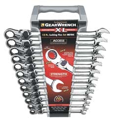 Combination Wrench Set: 12 Pc, 10" 11" 12" 13" 14" 15" 16" 17" 18" 19" 8" & 9" Wrench, Metric