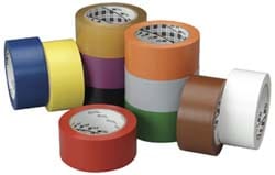 Floor & Aisle Marking Tape: 1" Wide, 108' Long, 5 mil Thick, Vinyl