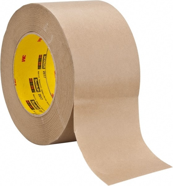 Masking Tape: 3" Wide, 60 yd Long, 6.5 mil Thick, Brown