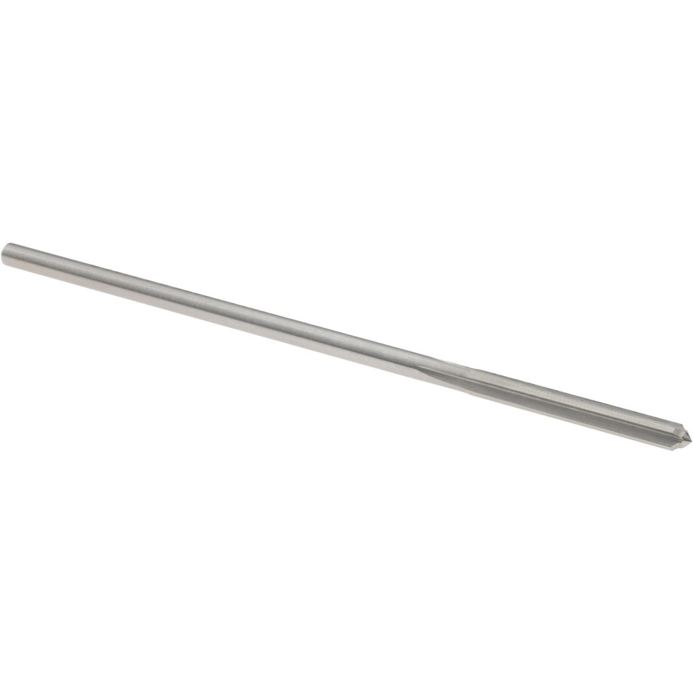 Chucking Reamer: 0.1181" Dia, 3-1/2" OAL, 7/8" Flute Length, Straight-Cylindrical Shank, Cobalt Steel