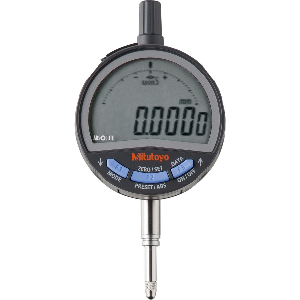 Electronic Drop Indicator: 0.00 mm Min, 12.70 mm Max, 0.0030 Accuracy, Flat Back, 59.40 mm Dial