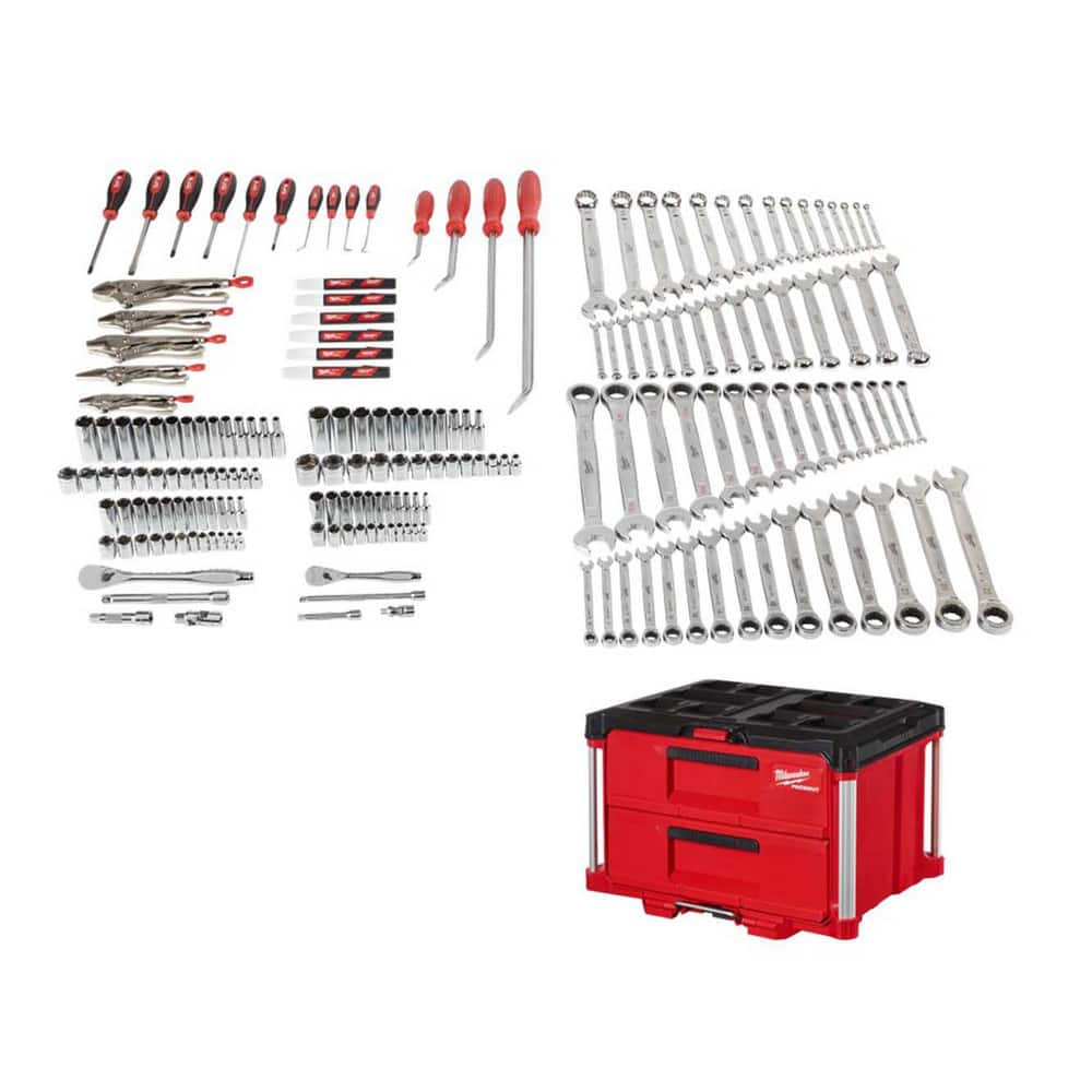 Combination Hand Tool Sets; Set Type: Mechanic's Tool ; Tool Type: Mechanic's Tool Set ; Number Of Pieces: 192 ; Measurement Type: Inch; Metric ; Tool Finish: Chrome-Plated ; Container Type: Carrying Case