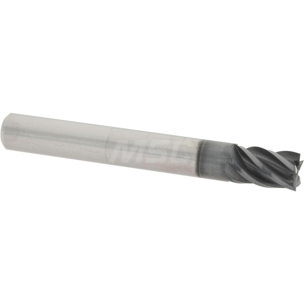 Accupro 546S2500C11 Square End Mill: 1/4 Dia, 3/8 LOC, 1/4 Shank Dia, 2 OAL, 5 Flutes, Solid Carbide 