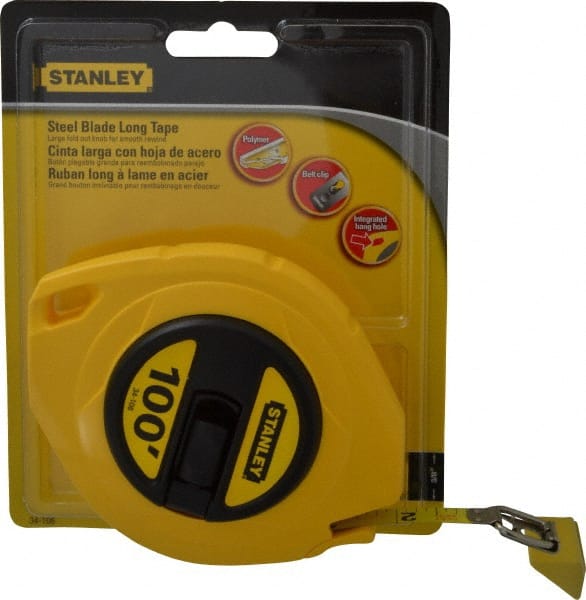 Stanley - 30m Long Tape Measure with Steel Blade