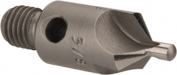 1-1/8" OAL, 3/8" Head Diam, 3 Flute, 100° Incl Angle, Integral Pilot, Adjustable Stop Countersink