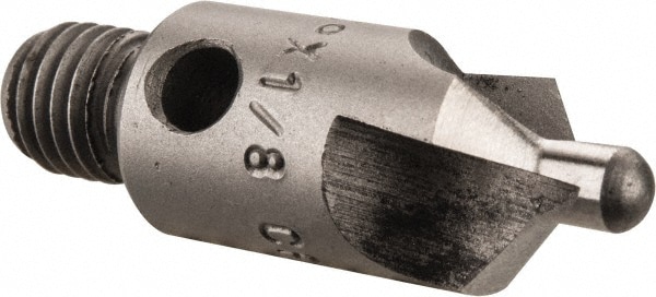 1-1/8" OAL, 3/8" Head Diam, 3 Flute, 100° Incl Angle, Integral Pilot, Adjustable Stop Countersink