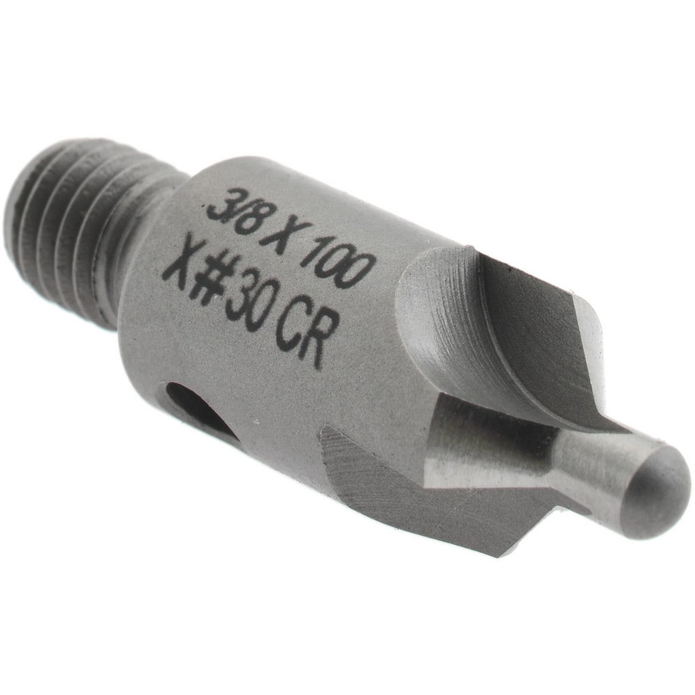 1-1/8" OAL, 3/8" Head Diam, 3 Flute, 100° Incl Angle, Integral Pilot, Adjustable Stop Countersink