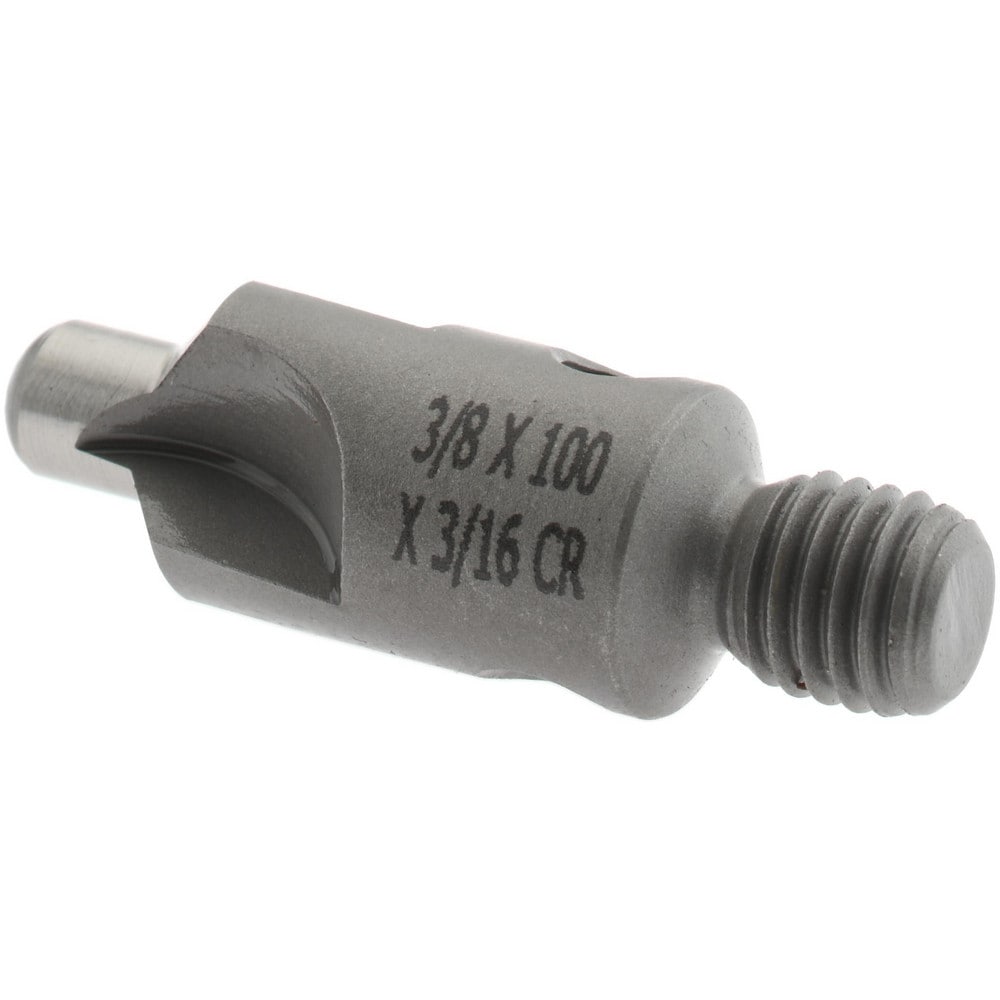 2-1/2" OAL, 3/8" Head Diam, 3 Flute, 100° Incl Angle, Integral Pilot, Adjustable Stop Countersink