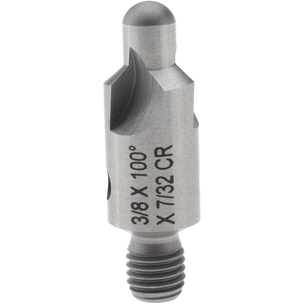 2-1/2" OAL, 3/8" Head Diam, 3 Flute, 100° Incl Angle, Integral Pilot, Adjustable Stop Countersink