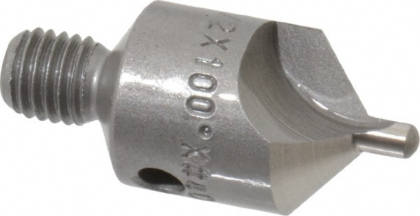 1-1/8" OAL, 1/2" Head Diam, 2 Flute, 100° Incl Angle, Integral Pilot, Adjustable Stop Countersink