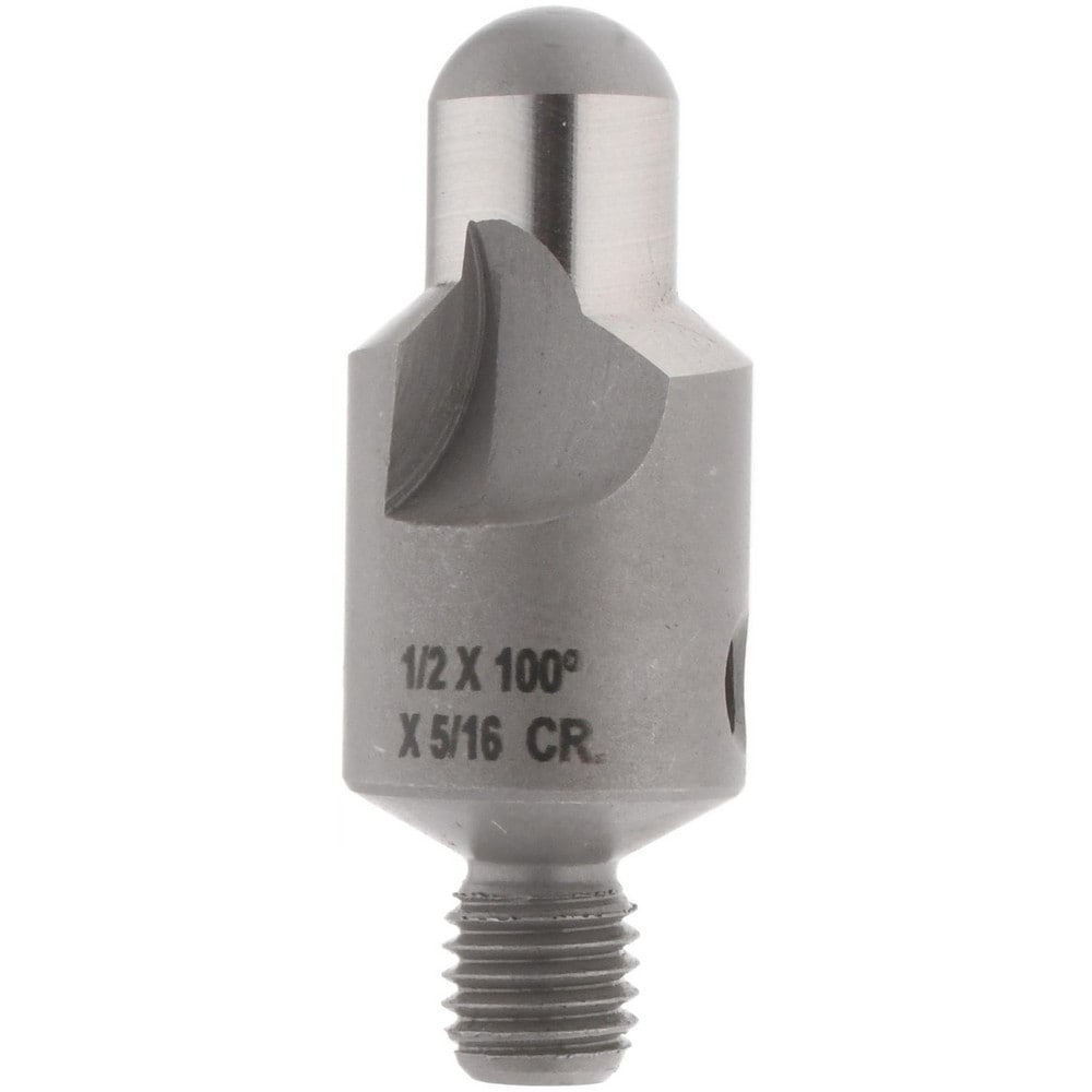 2-1/2" OAL, 1/2" Head Diam, 2 Flute, 100° Incl Angle, Integral Pilot, Adjustable Stop Countersink