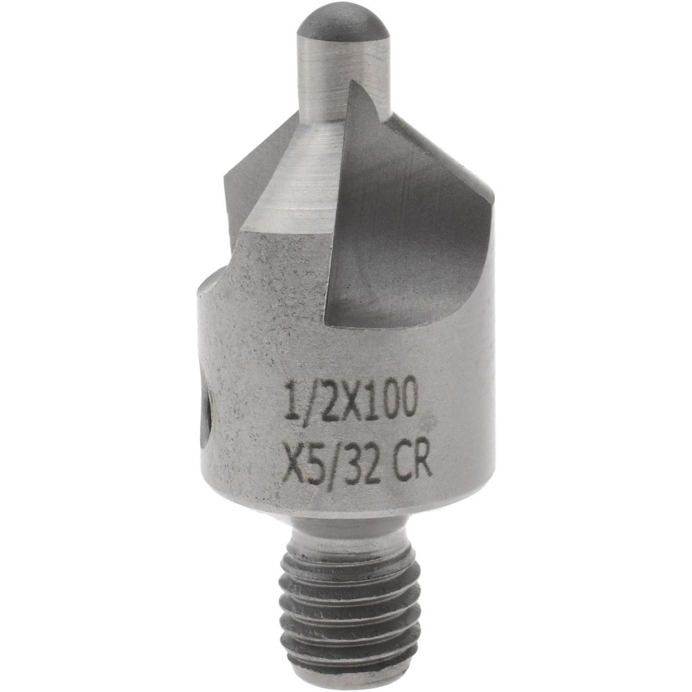2-1/2" OAL, 1/2" Head Diam, 3 Flute, 100° Incl Angle, Integral Pilot, Adjustable Stop Countersink