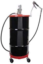 Air-Operated Pump: 5 cu in/min, Grease Lubrication, Aluminum