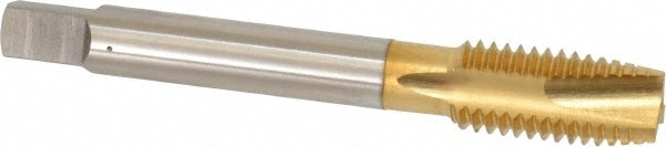 OSG 2888605 Spiral Point Tap: M12 x 1.75, Metric Coarse, 3 Flutes, Plug, 6H, High Speed Steel, TiN Finish Image