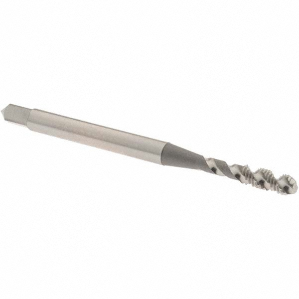 Spiral Flute Tap: M3x0.50 Metric Coarse, 2 Flutes, Bottoming, 6H Class of Fit, High Speed Steel, Bright/Uncoated
