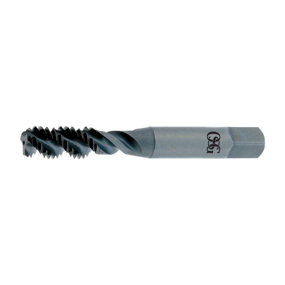 Spiral Flute Tap: M12x1.75 Metric Coarse, 3 Flutes, Bottoming, 6H Class of Fit, High Speed Steel, Bright/Uncoated