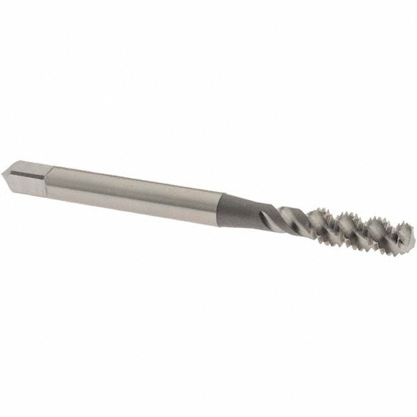 Spiral Flute Tap: M5x0.80 Metric Coarse, 3 Flutes, Bottoming, 6H Class of Fit, High Speed Steel, Bright/Uncoated