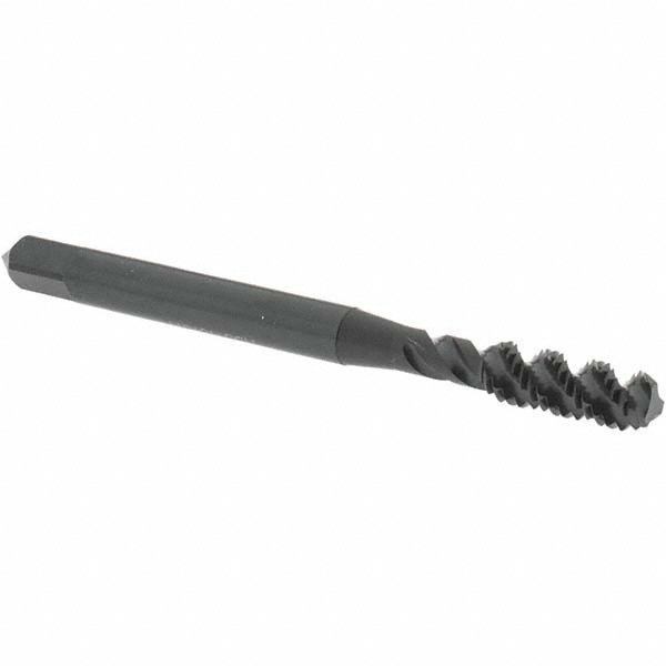Spiral Flute Tap: M5x0.80 Metric Coarse, 3 Flutes, Bottoming, 6H Class of Fit, High Speed Steel, Oxide Coated