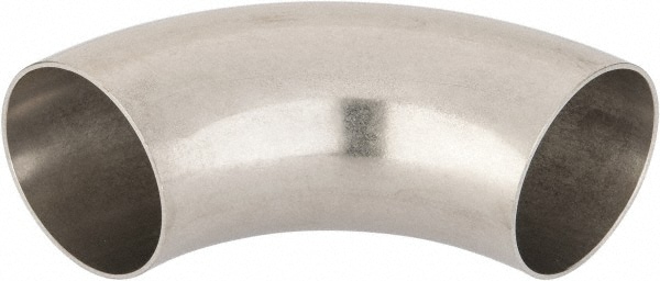 VNE V2WC-6L2.5 Sanitary Stainless Steel Pipe 90 ° Elbow, 2-1/2", Butt Weld Connection 