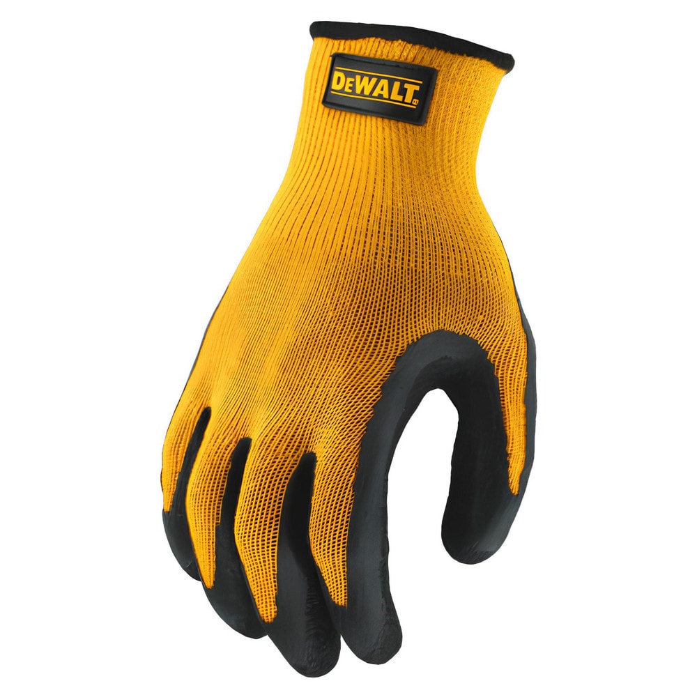 General Purpose Work Gloves: Large, Rubber Coated