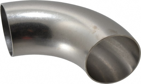 VNE V2WC2.5 Sanitary Stainless Steel Pipe 90 ° Elbow, 2-1/2", Butt Weld Connection Image