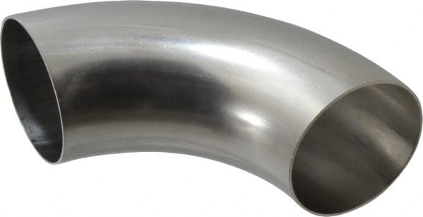 VNE V2WC3.0 Sanitary Stainless Steel Pipe 90 ° Elbow, 3", Butt Weld Connection 