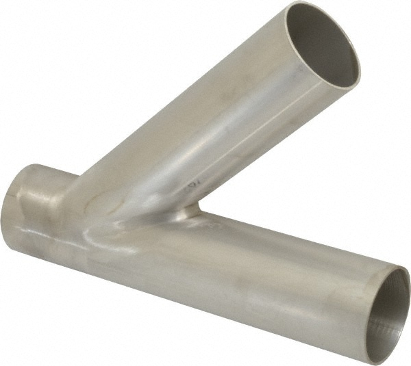 VNE V28WA2.0 Sanitary Stainless Steel Pipe 45 ° Lateral, 2", Butt Weld Connection 