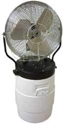 TPI PM-18S Single-Phase 18" Fan 5,750 CFM 1/8 hp Misting Cooler Fan with Hand Carry Option 