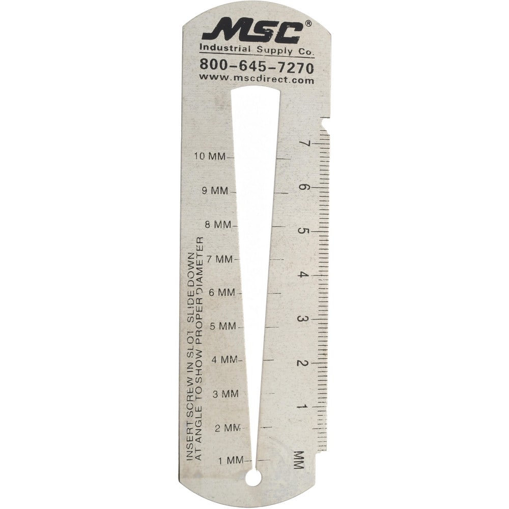 1/16 to 7/16 Inch, Inch and Metric Thread Screw Checker