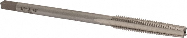 3/8-16 UNC, 4 Flutes, Bright Finish, High Speed Steel, Nut Tap