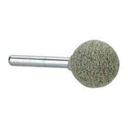 Grier Abrasives A25-N4-17834 Mounted Point: 1" Thick, 1/4" Shank Dia, A25, Coarse 