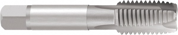 Emuge AU203000.5006 Spiral Point Tap: #8-32, UNC, 3 Flutes, Plug, 2B, Cobalt, Nitride Finish 