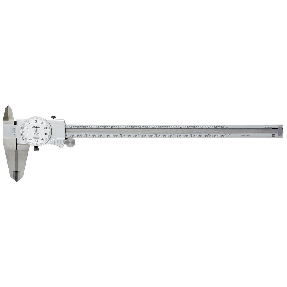 Dial Caliper: 12'' Range, 0.001'' Graduation, 0.1'' per Revolution