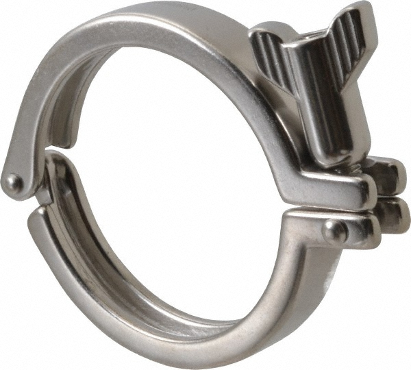 VNE 3" Clamp Style Sanitary Stainless Steel Pipe Clamp with Wing Nut
